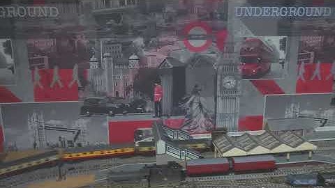 N Gauge model railway run session.