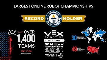 Live Remote VEX Worlds: Largest Online Robot Championships by Guinness World Records®