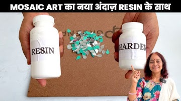 How to make mirror mosaic art with resin | Alcohol Ink Resin Art work | DIY wall decor