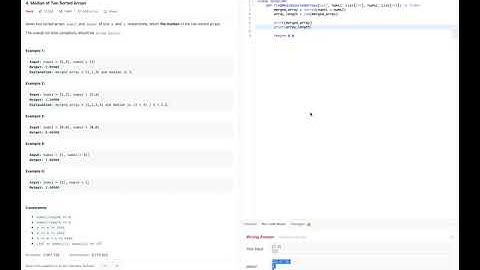 LeetCode Challenge 4 - Median of Two Sorted Arrays
