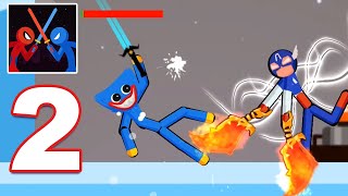 Poppy Stickman Fighting - Gameplay Walkthrough Part 2 - Poppy VS Captain America (Android Games) screenshot 4