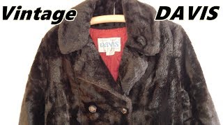 fake fur coat Vintage DAVIS フェイクファーコート