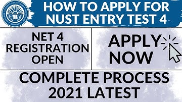How to Apply for NET-4 | Nust Entry Test | Apply Online | NUST Admission 2021