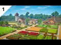 Minecraft Tutorial | How to Build a Survival Base | Stardew Valley Farm - Part 1
