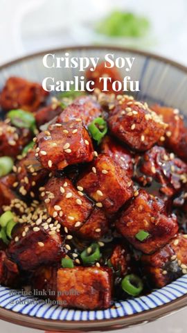 Delicious Crispy Soy Garlic Tofu