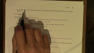 Group Theory: 14 Lagrange