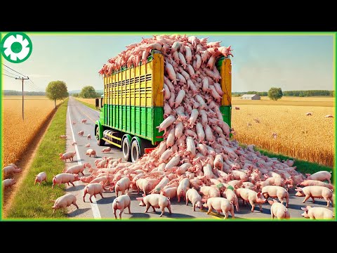 Transporting Pig This Way - Farmers Raising Millions of Pig - Agriculture Technology