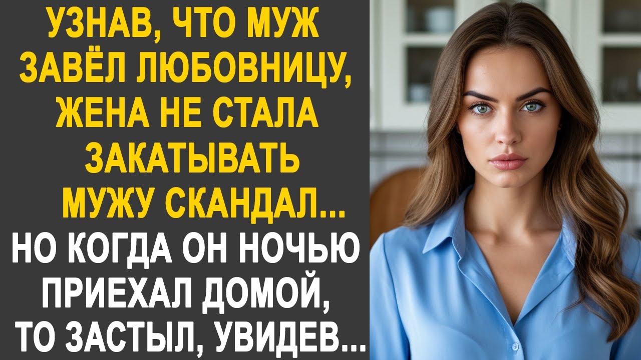 Узнав, что у мужа есть любовница, жена ему ничего не сказала. Но когда муж ночью приехал домой...