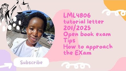 Company Law•| Exam Tips•| Tutorial letter 201/2025•| LML4806