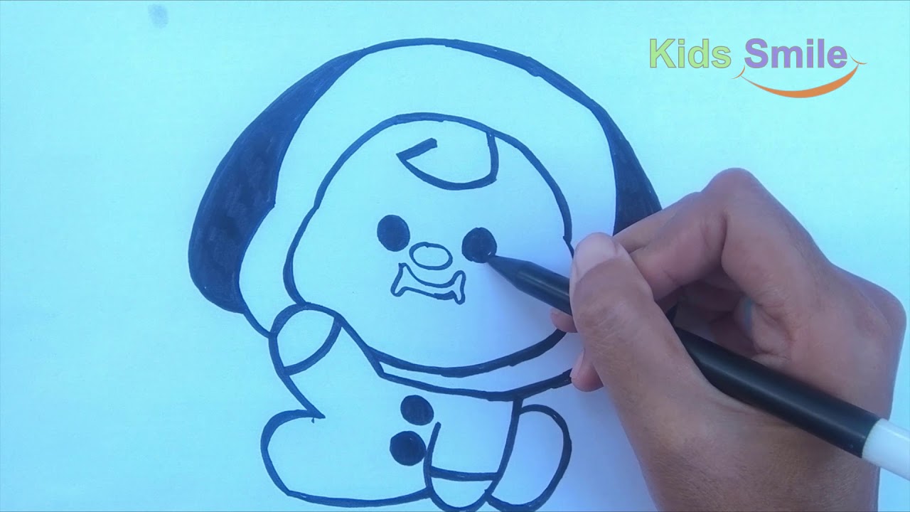 Drawing and Coloring BT21 Chimmy Easy For Kids ...