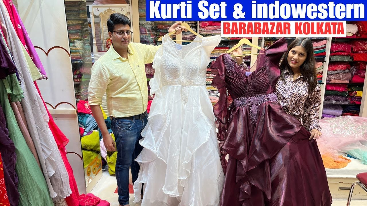 Handwork Kurti Set & indowestern collection Barabazar Kolkata Cotton Street Saraf Katra