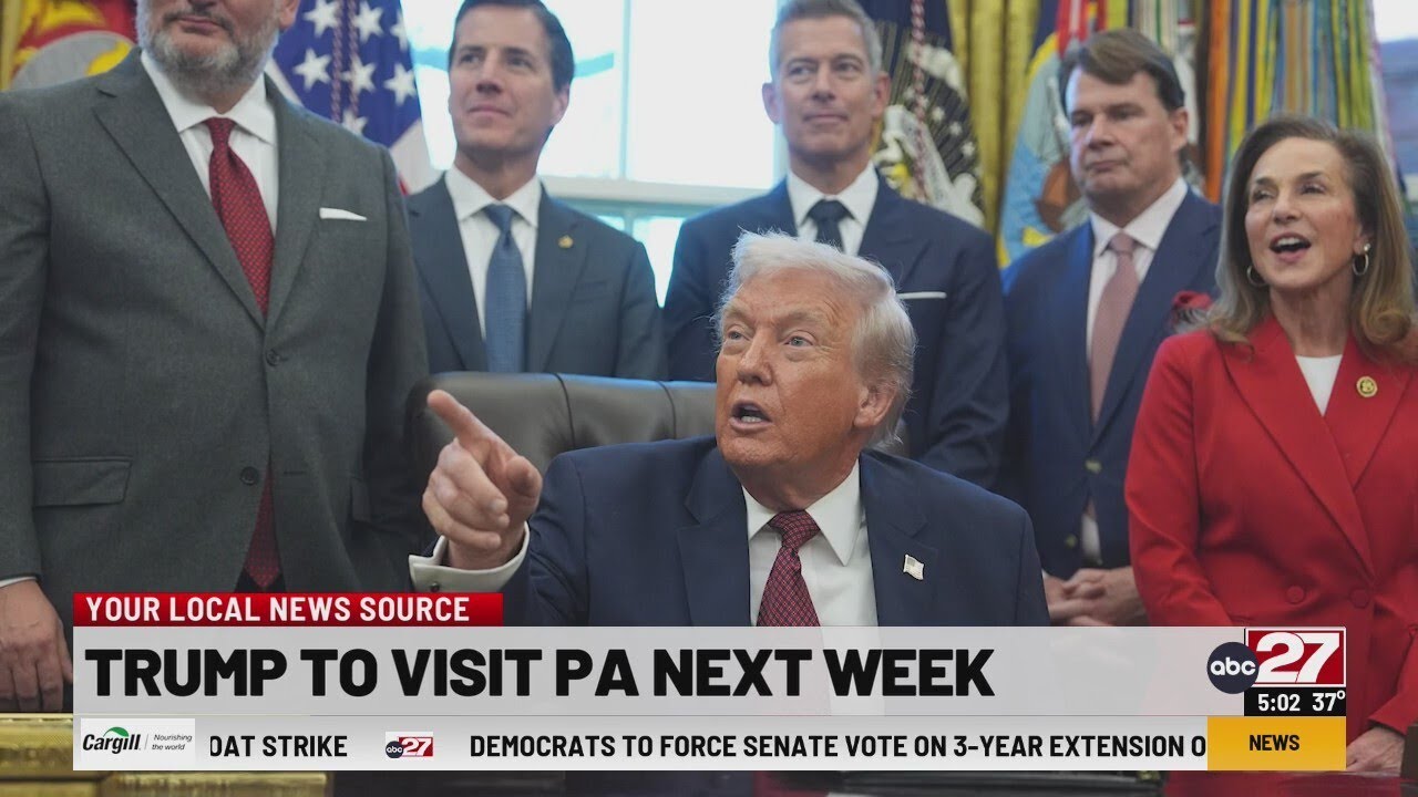 President Trump to visit Pennsylvania next week