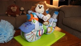 How to Make A Motorcycle Diaper Cake for Boys