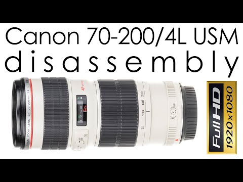 Canon EF 70-200mm f/4 L USM disassembly - YouTube