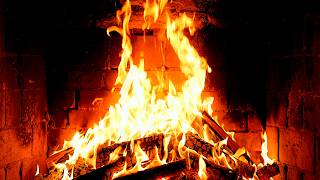 Cozy Fireplace 4K (12 HOURS). Fireplace with Crackling Fire Sounds. Fireplace Ambience