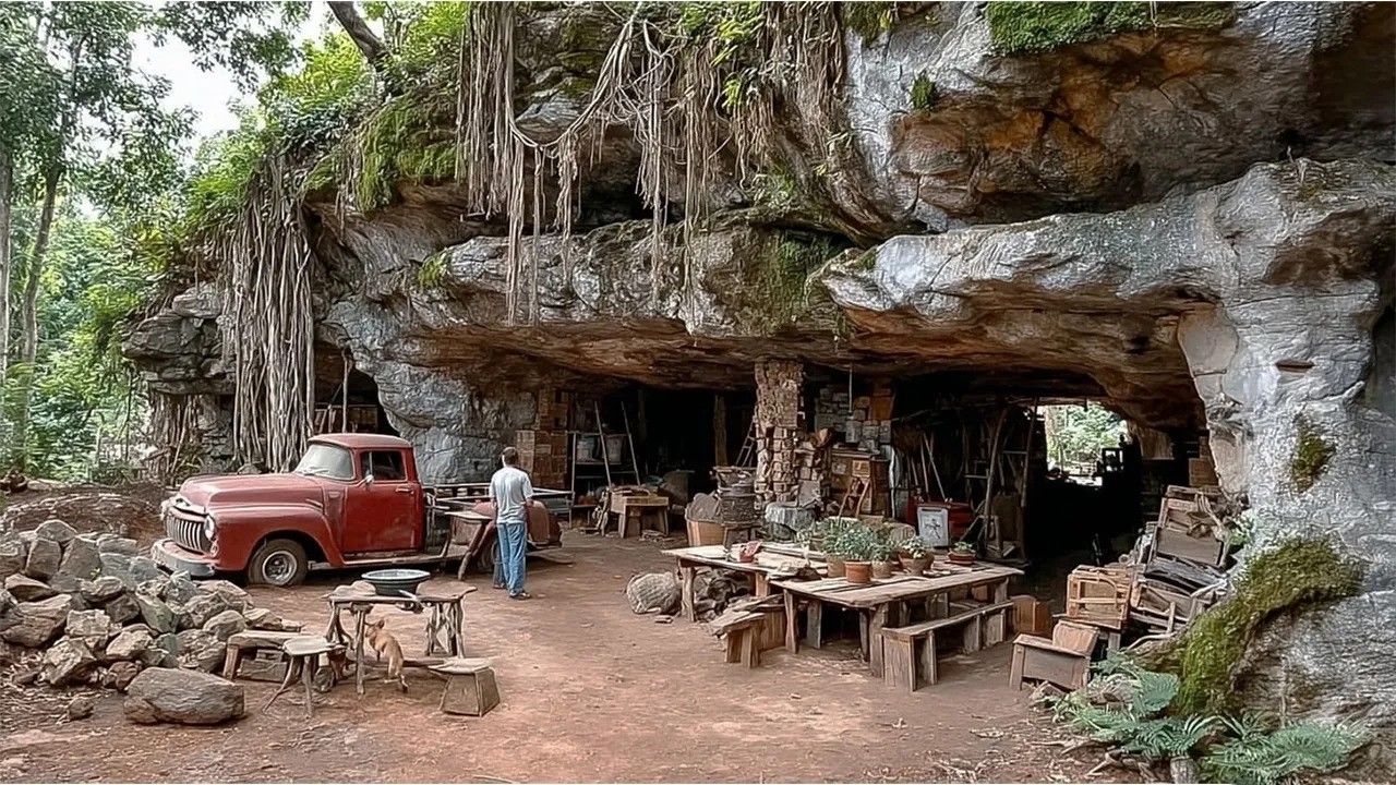 After Discovering a Mysterious Abandoned Cave, a Talented Man Turned It Into a Dream Living Space