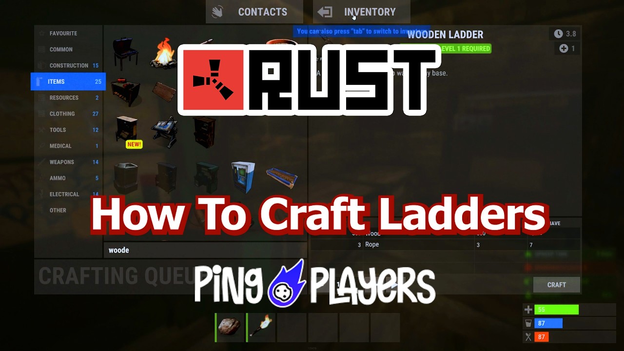 How To Craft Ladders in Rust - YouTube