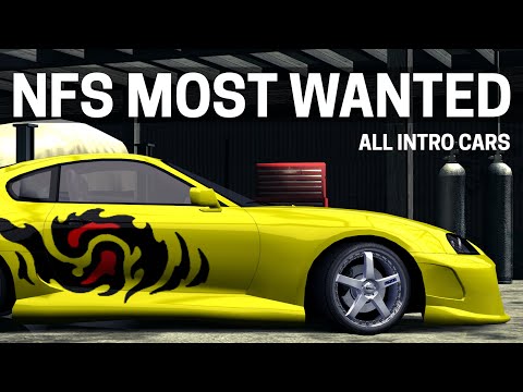 NFS Most Wanted All Intro Cars