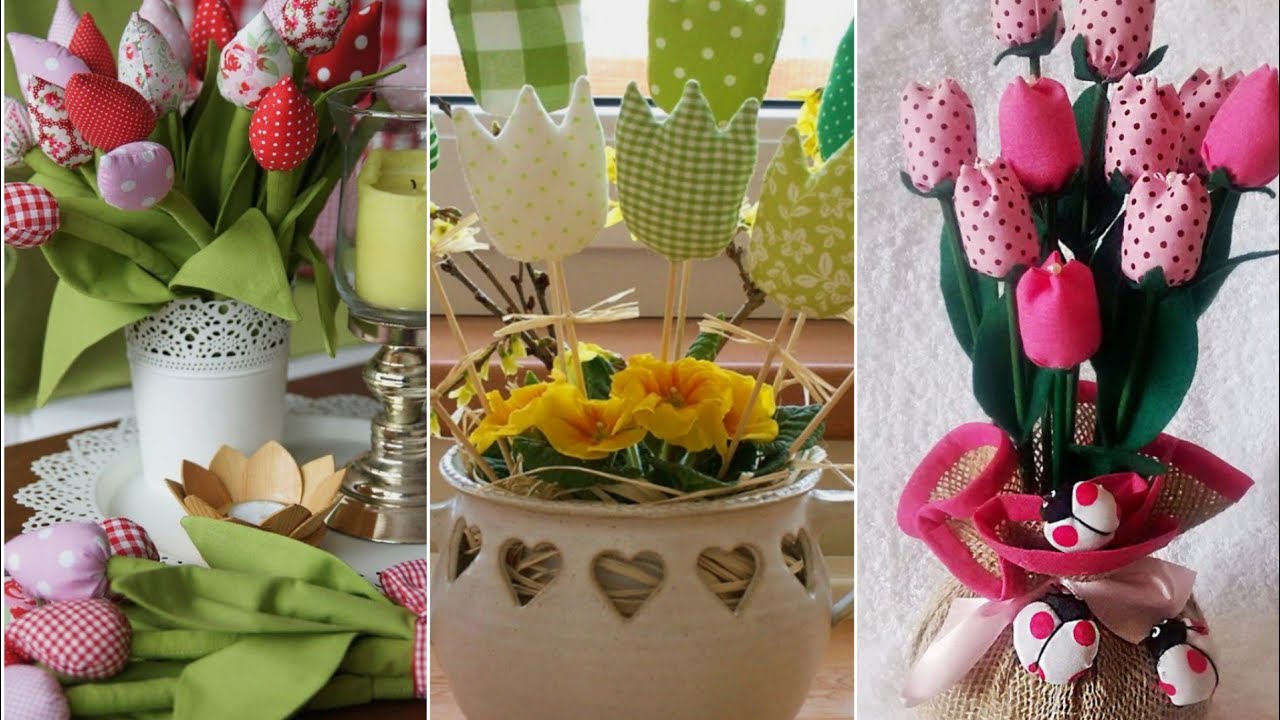 ideas de tulipanes en tela
