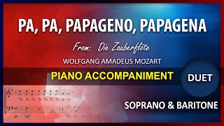 Papageno, Papagena. Duet Karaoke Mozart Soprano and Baritone