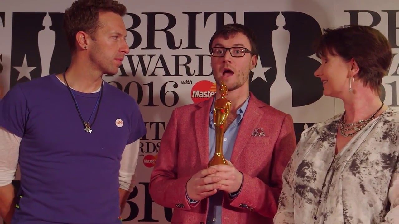 Coldplay's Chris Martin present Nordoff Robbins with the Special Recognition Award at the BRITs 2016