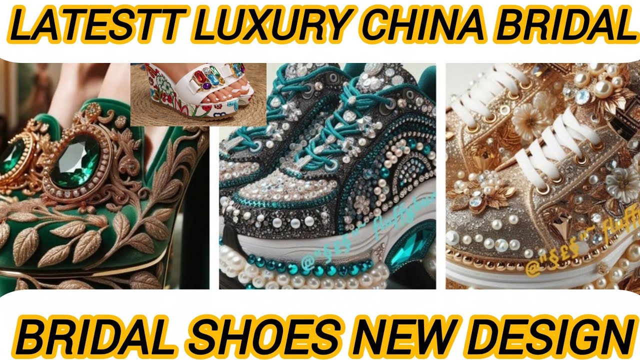 Latestt luxury china bridal shoes new design