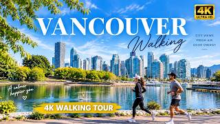 Vancouver Canada 4K Walking Tour 🇨🇦 | Vancouver’s Paradise – Waterfront & Nature [4K/60fps]