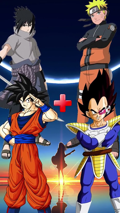 Goku & Vegeta & Naruto & Sasuke fusion #dripgoku #anime #db #dragonball