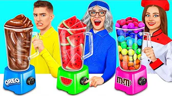 Me vs. Grandma Cooking Challenge | Candy & Snack Eating Challenge by RATATA