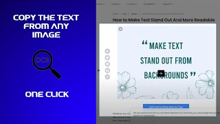 Copy the text from any image on the internet with one click