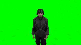 German Soldier - Thumbs Up - Greenscreen Pros Hd