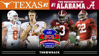 Saban's 1st Bama Title! (#2 Texas vs. #1 Alabama 2010 BCS Championship)