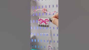 DIY Safety Pin Beaded charm✨🎀 #diy #shorts