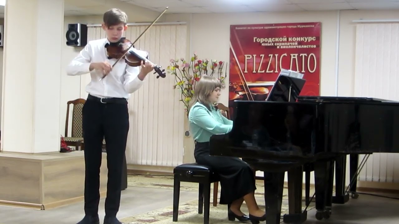 И. С. Бах. Концерт для скрипки с оркестром a - moll (l часть) и Ж. Обер. Жига e - moll