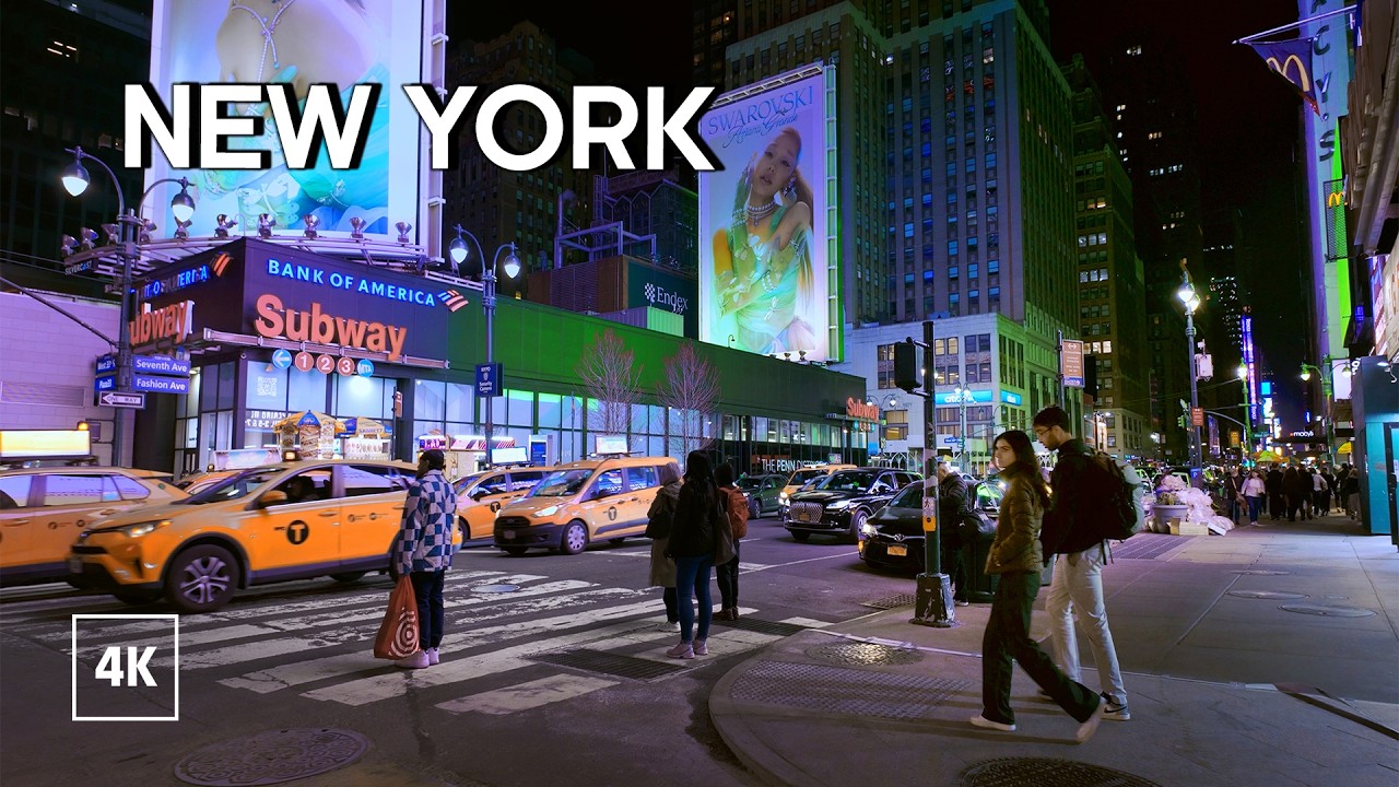 New York, Amerika Serikat | Jelajah Kota Malam 4K | 2 Apr 2026