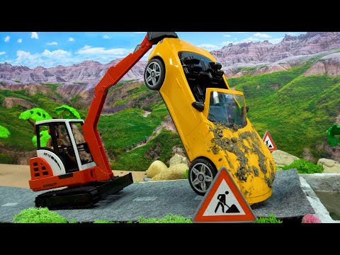 Экскаватор и Спасательная машина автомойка с Bibo