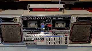 VINTAGE SHARP GF800 BOOMBOX TEST