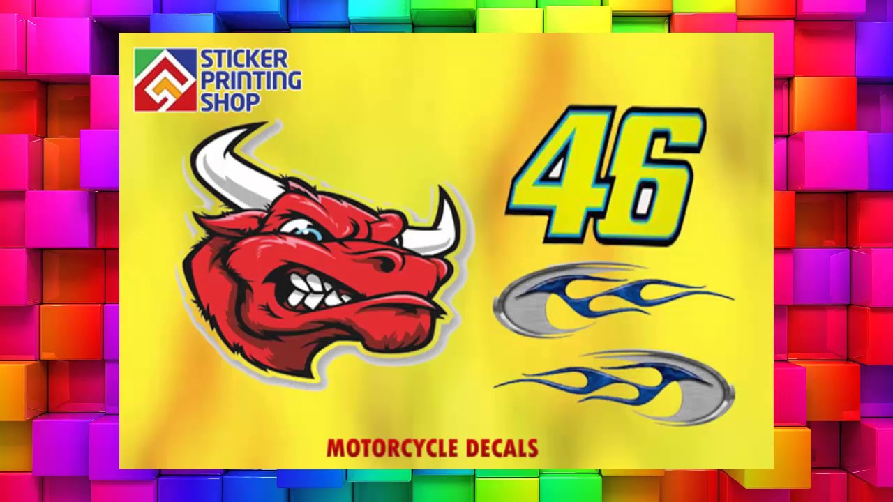 Eco-Friendly Wholesale Motorcycle Decals with fine quality Printing