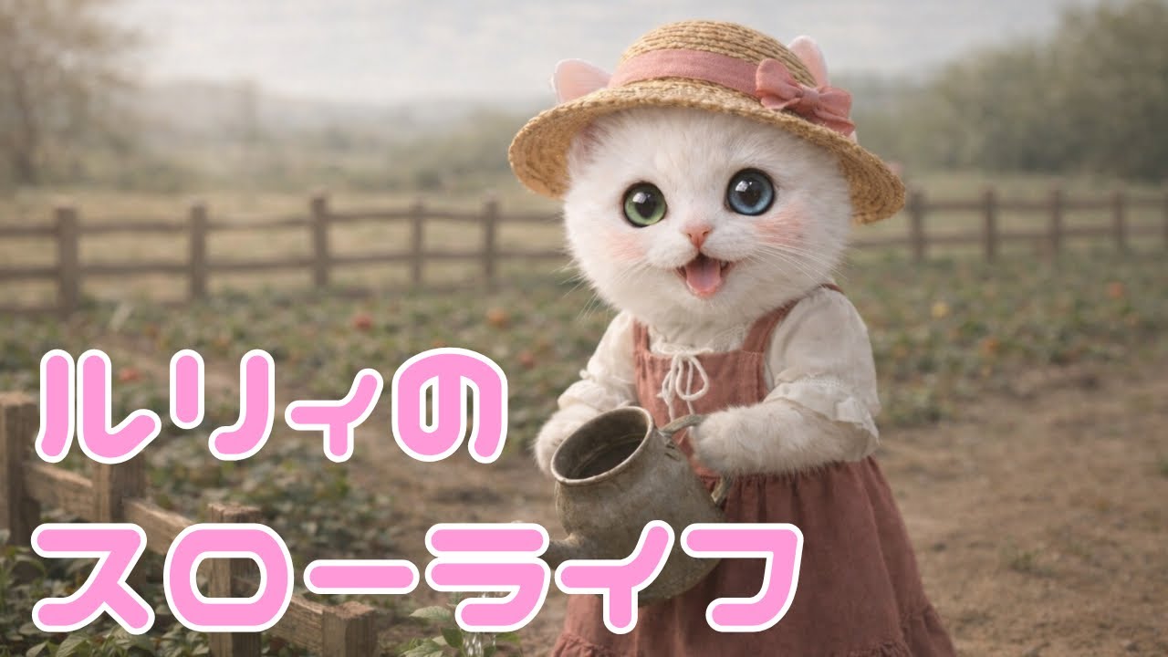 【ゆるふわ猫】🥕ルリィのスローライフ🐮 Ruly’s Slow Life🥦のんびり田舎生活を楽しむルリィ！【a fluffy cat Ruly】