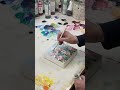 Flower Garden, mini canvas. acrylic, art demo in progress,painting loosely, colorful art