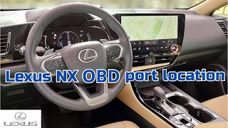Lexus NX Diagnostic OBD2 port Location (NX 250 / NX 350 / NX 350h / NX 450h+)