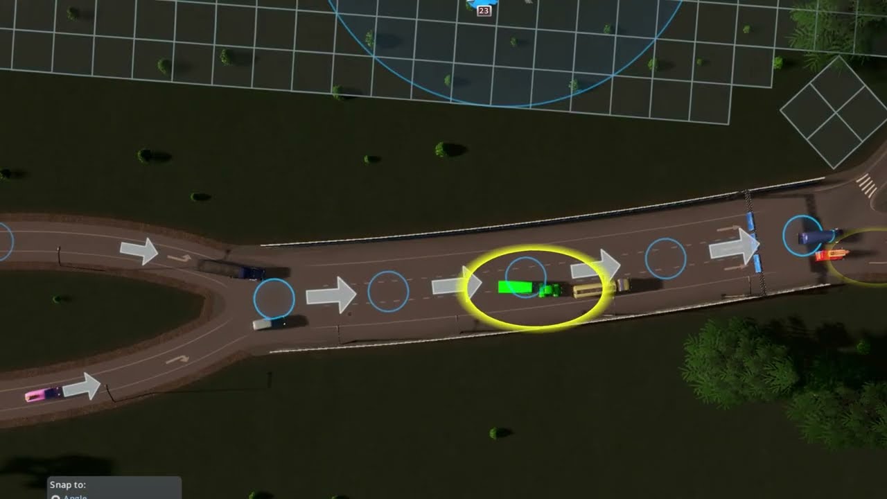 Using nodes to reduce congestion. Cargo Terminal road build.