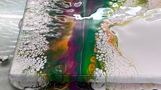 Acrylic Pouring Techniques for Sponge Effects, Acrylic pouring w/ Pearl Cells Step by Step Tutorial.