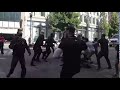 Antifa Swings Baton Gets Knocked Out