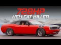Twin Turbo Gen III Hemi SRT8 Challenger Smokes Hellcat at the track - Detroit Muscle S3, E18