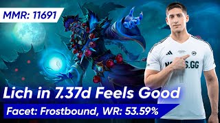 FLY LICH FROSTBOUND HARD SUPPORT 7.37d | Dota 2 Pro Gameplay