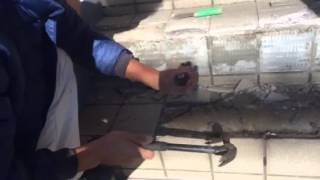 階段土間 タイル 斫り左官 芦屋市精道町