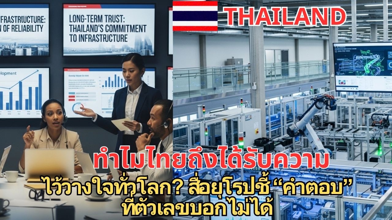 ทำไมไทยถึงได้รับความไว้วางใจทั่วโลก? สื่อยุโรปชี้ “คำตอบ” ที่ตัวเลขบอกไม่ได้