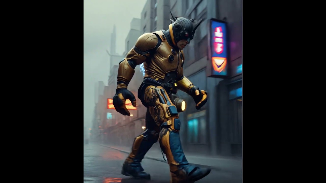 Cybernetic Hero KlingAI generated