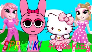 🎭 SPRUNKI INCRADIBOX ➕ ANGELA | Pinky With Hello Kitty| New Update Cosplay! screenshot 1